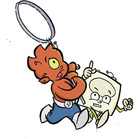 Zig and Wikki are running around holding a giant magnifying glass so that they can explore!