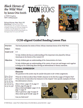 An example page of the accompanying CCSS-aligned Guided Reading lesson Plan